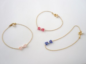mini-ribbon　bracelets